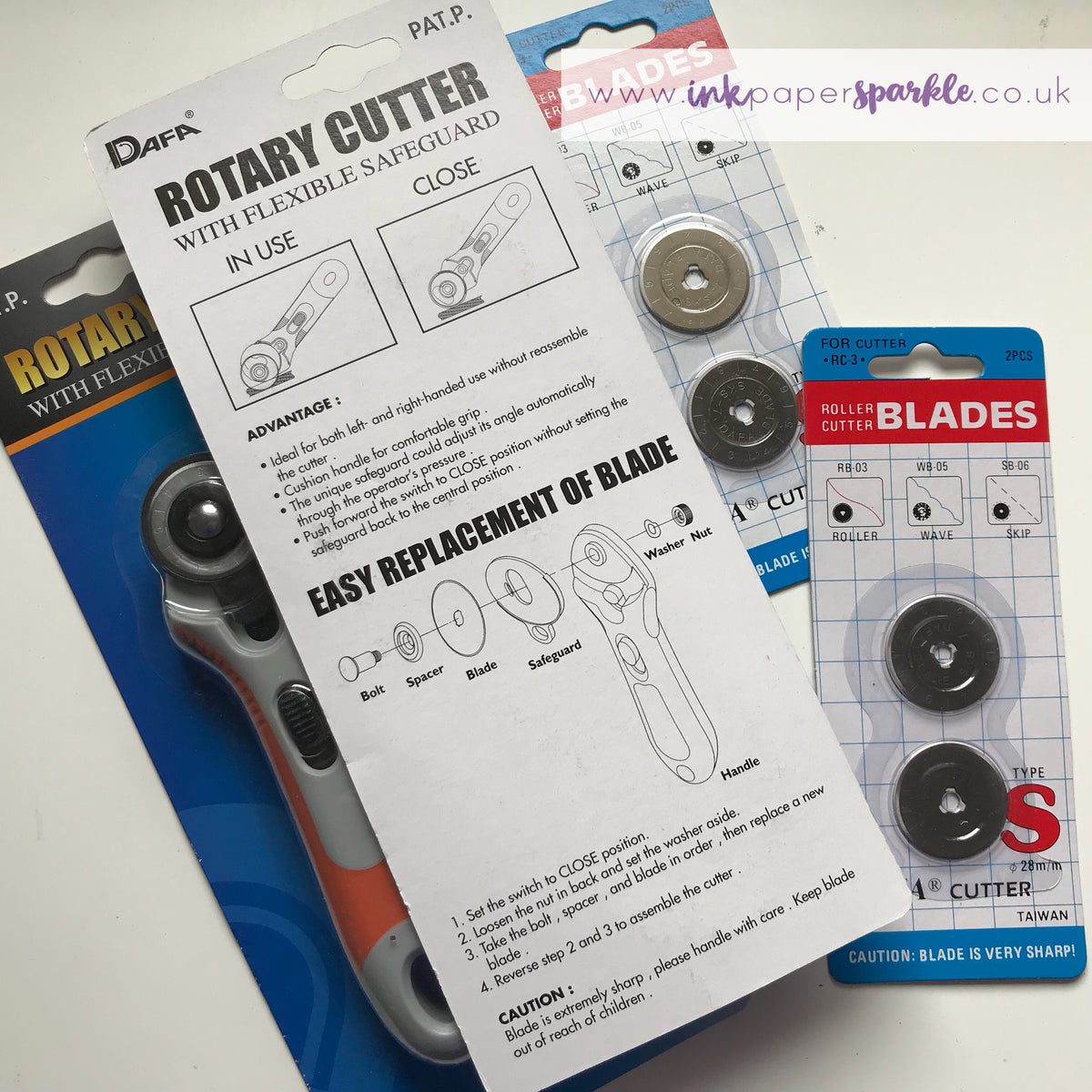 Small Rotary Cutter Ink Paper Sparkle