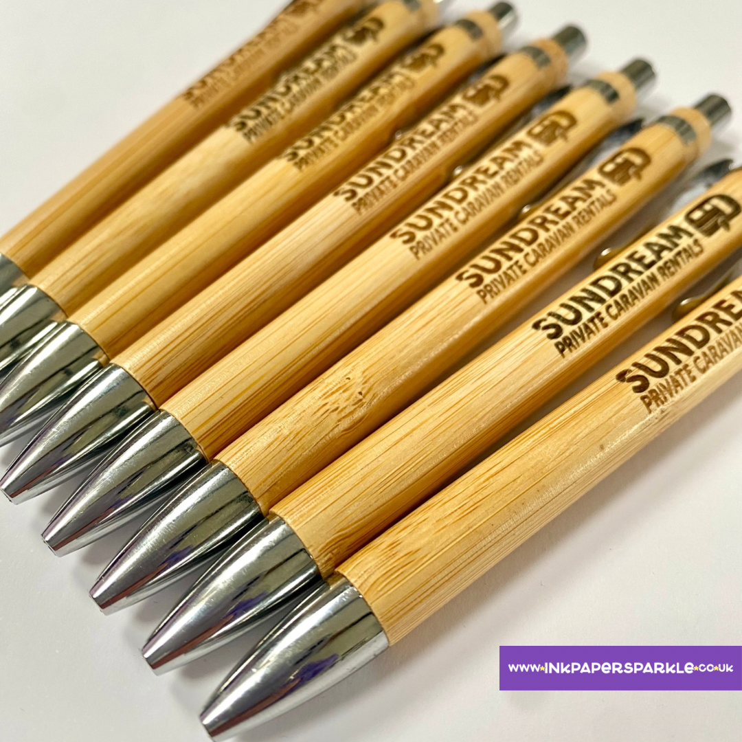 Engraved Bamboo Ballpoint Pen