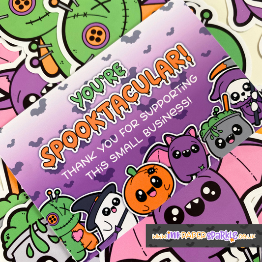 Kawaii Halloween Thank You Cards