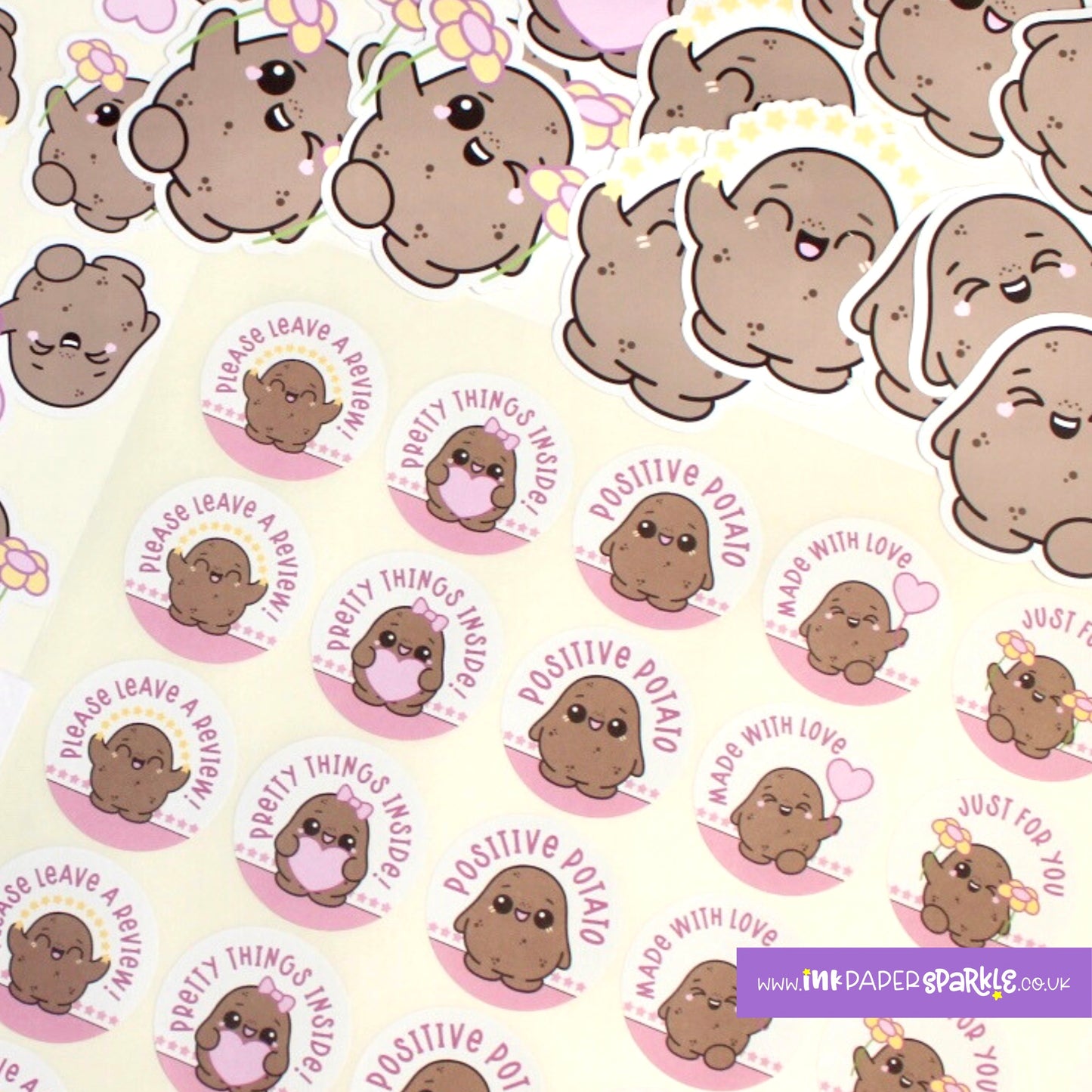 Sweet Potato Round Stickers