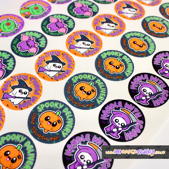 Kawaii Halloween Happy Post & Thank You Stickers