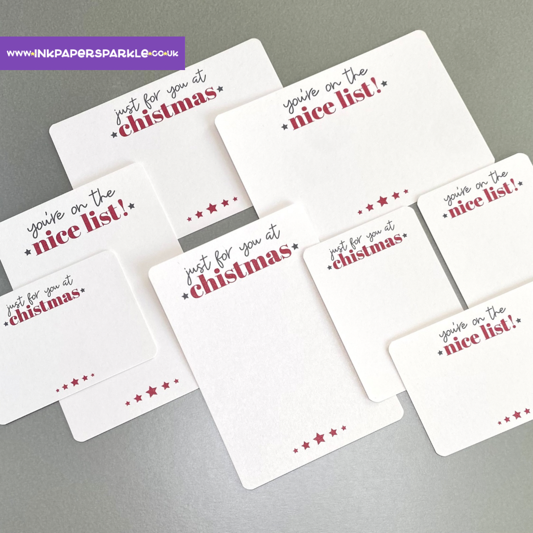 Sparkle Christmas Display Cards - Red