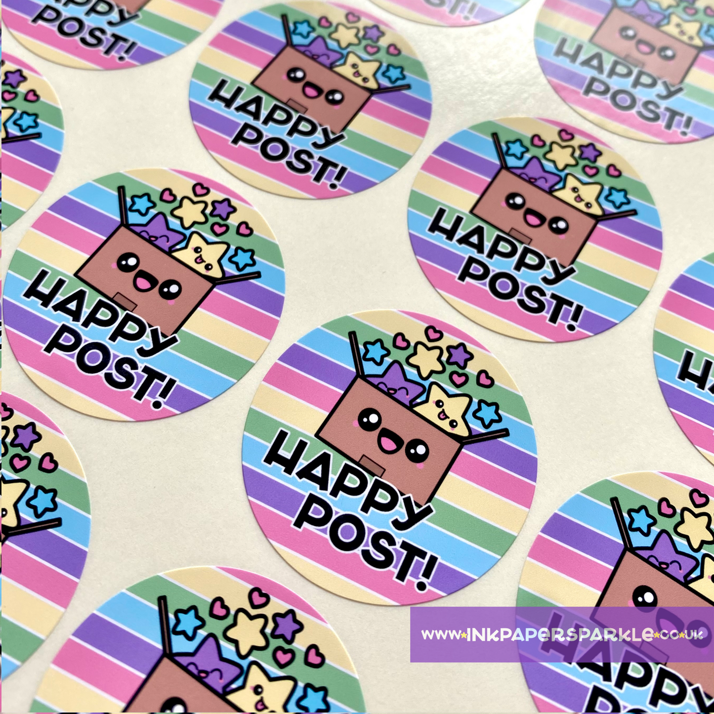 Kawaii Happy Post & Thank You Stickers