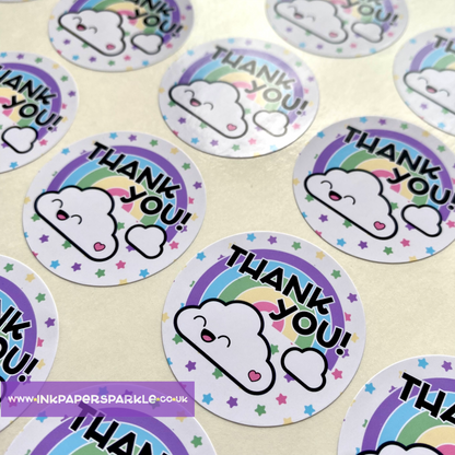 Kawaii Happy Post & Thank You Stickers