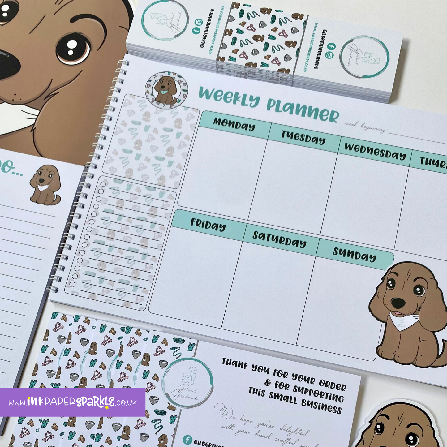 Character Mascot Weekly Desk Planner