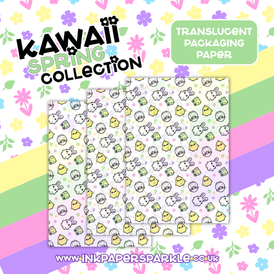 Kawaii Spring Packaging Paper - Translucent