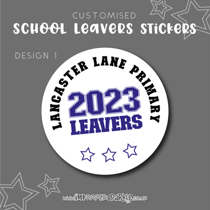 Custom School Leavers Stickers