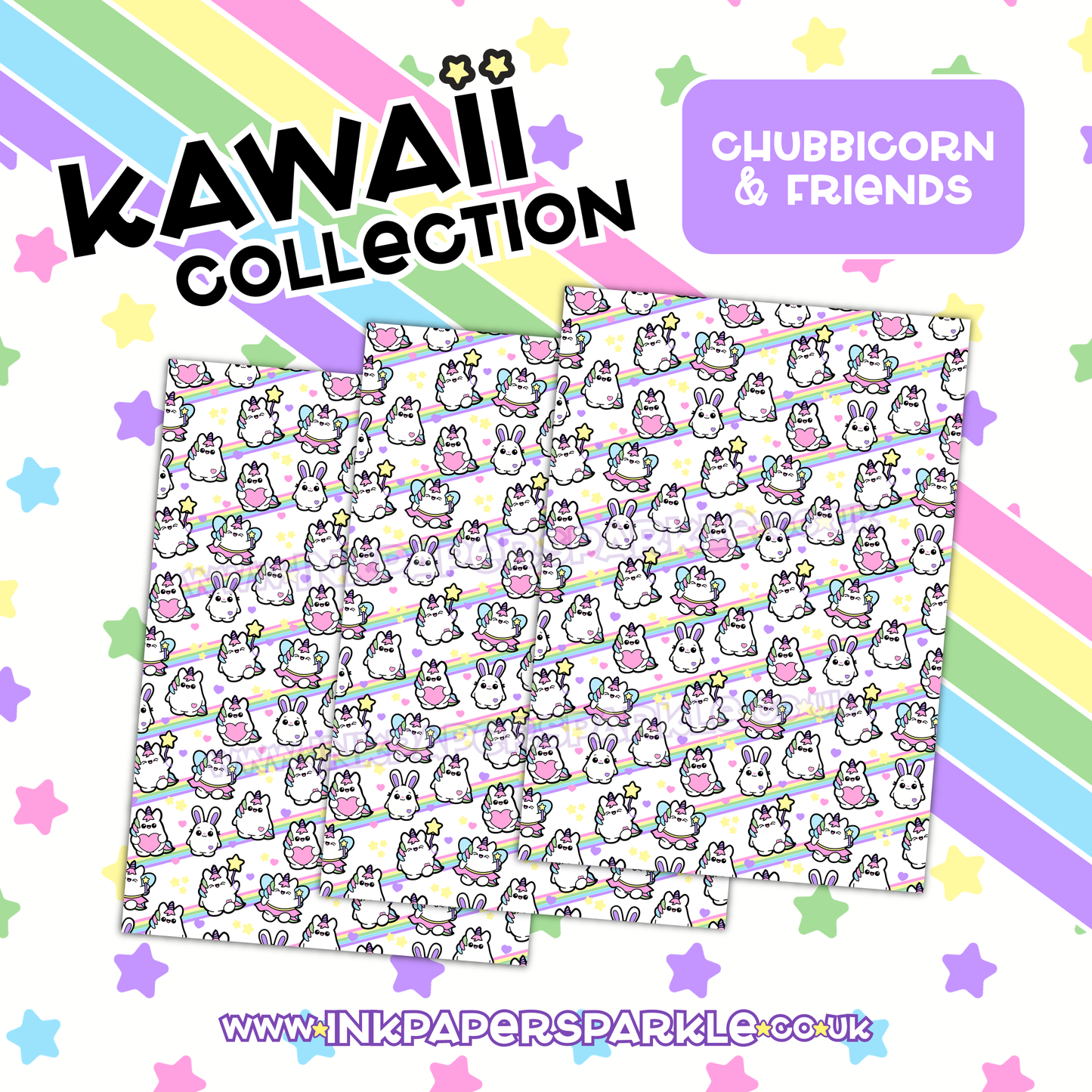 Kawaii Packaging Paper - White *New Designs*