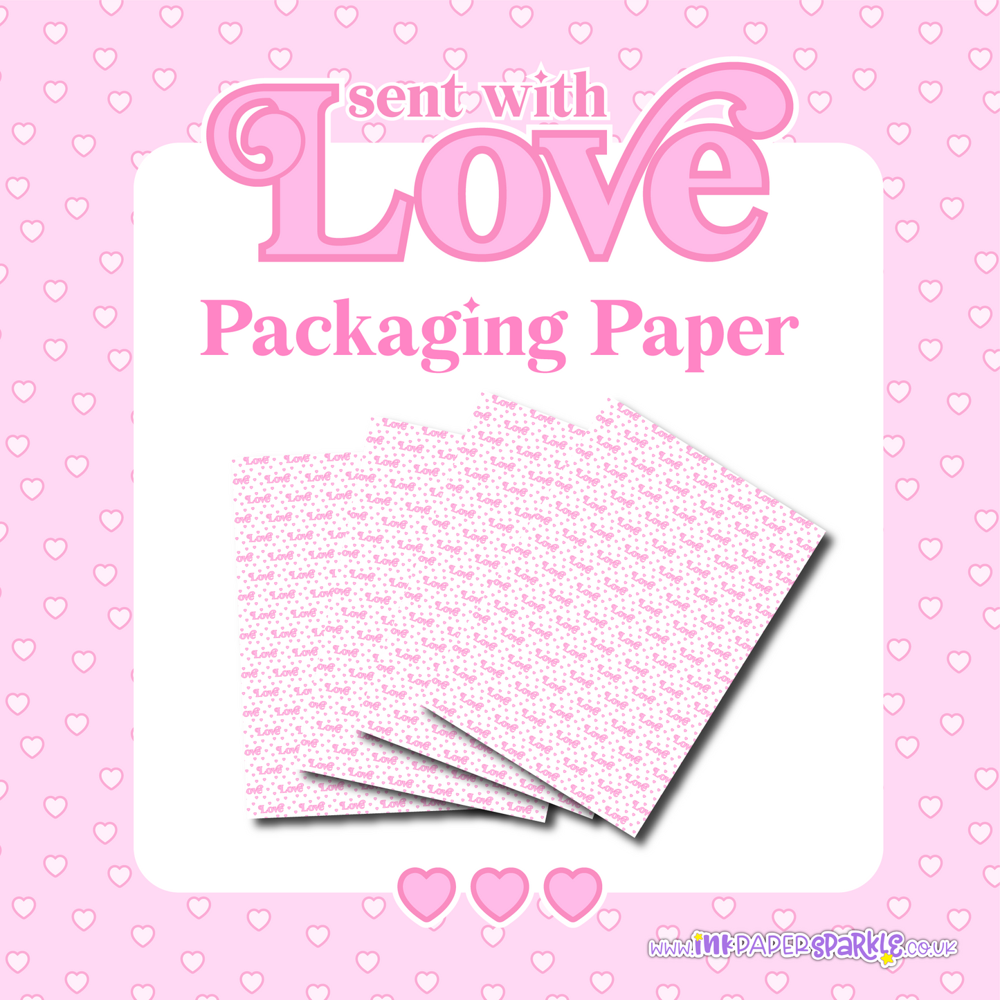 Sent With Love Packaging Paper - Translucent