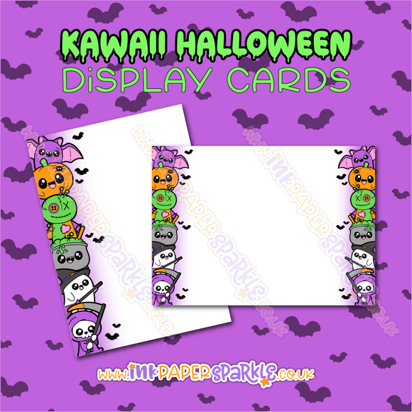 Kawaii Halloween Display Cards