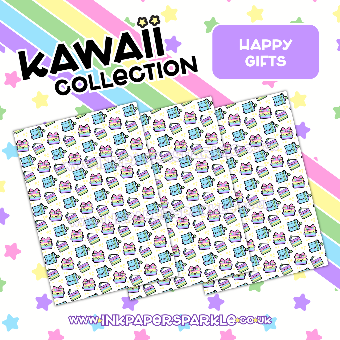 Kawaii Packaging Paper - White