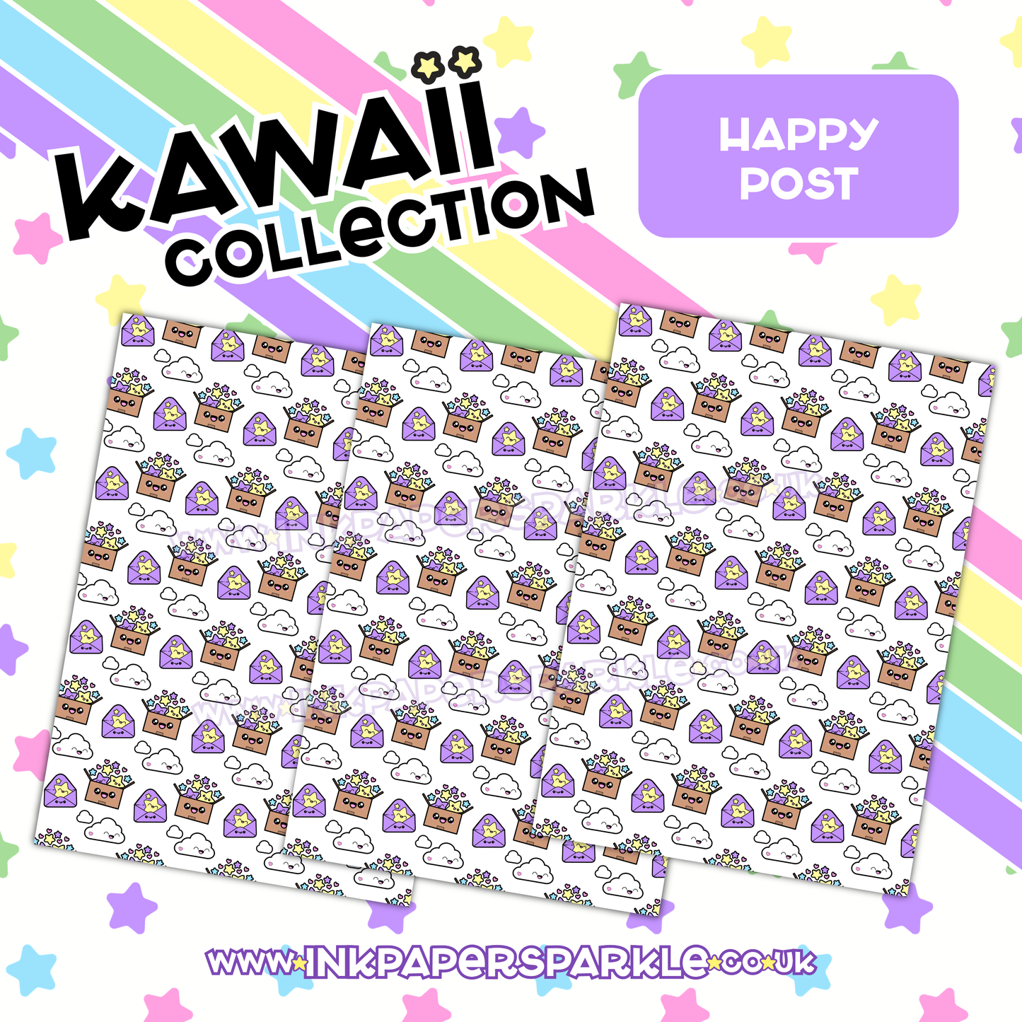 Kawaii Packaging Paper - White *New Designs*