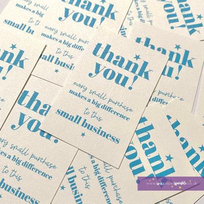 Pearlised Thank You Cards