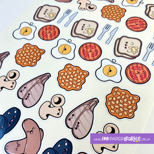 Full English Breakfast Contour Cut Stickers