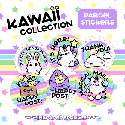 Kawaii Happy Post & Thank You Stickers