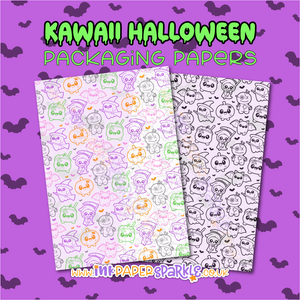 Kawaii Halloween Packaging Paper - Translucent