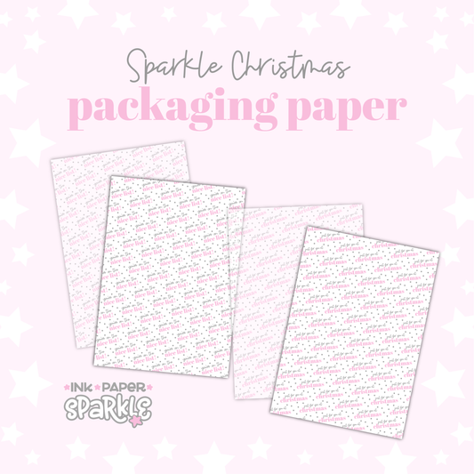 Sparkle Christmas Packaging Paper - Pink