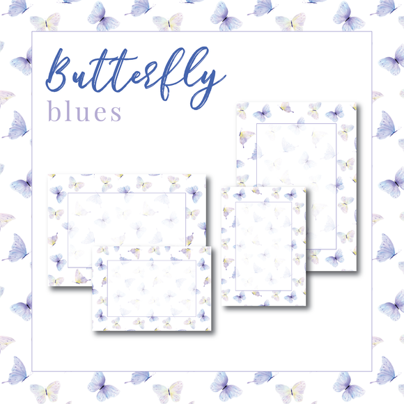 Butterfly Display Cards - Blues