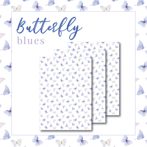 Butterfly Blues Packaging Paper - Translucent