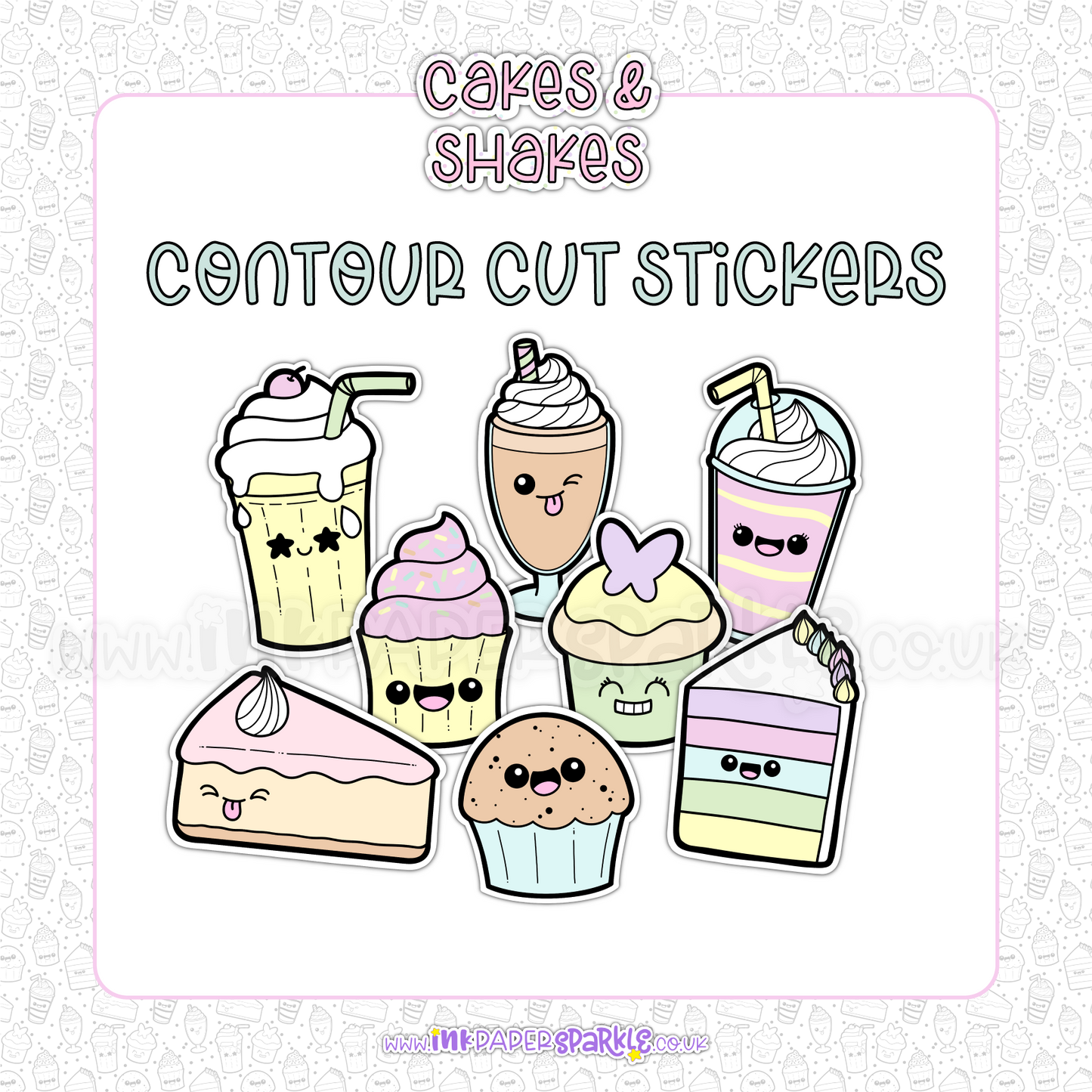 Cakes & Shakes Contour Cut Stickers