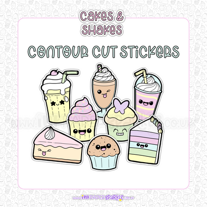 Cakes & Shakes Contour Cut Stickers