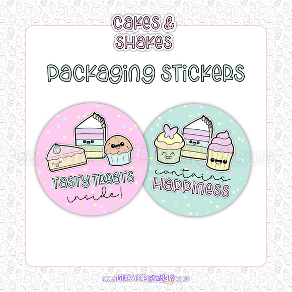 Cakes & Shakes Packaging Stickers