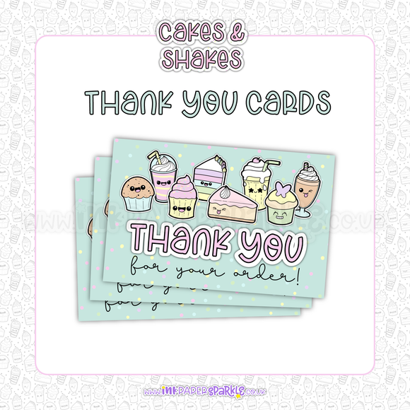 Cakes & Shakes Thank You Cards