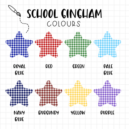 School Gingham Display Cards