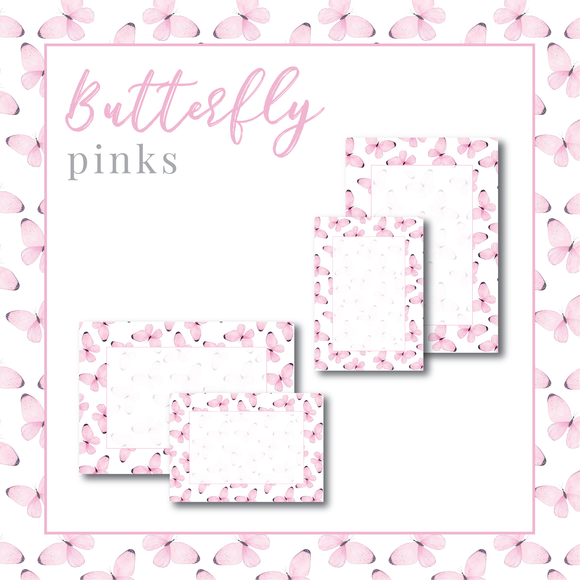 Butterfly Display Cards - Pinks