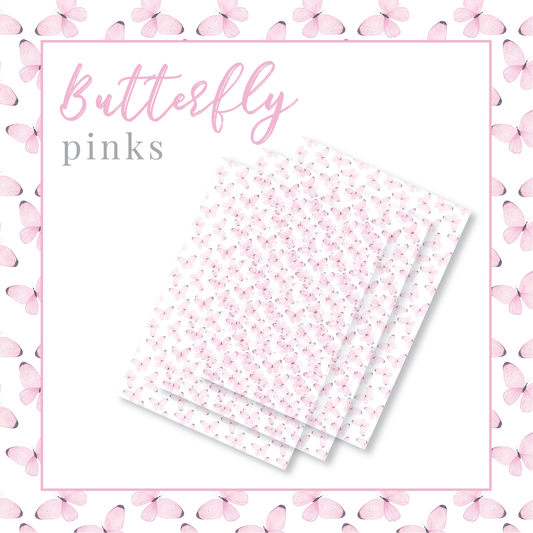 Butterfly Pinks Packaging Paper - Translucent