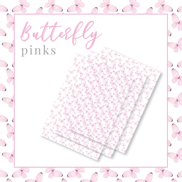 Butterfly Pinks Packaging Paper - Translucent