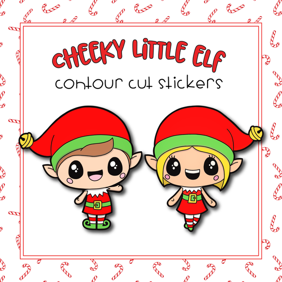 Contour Cut Cheeky Elf Stickers
