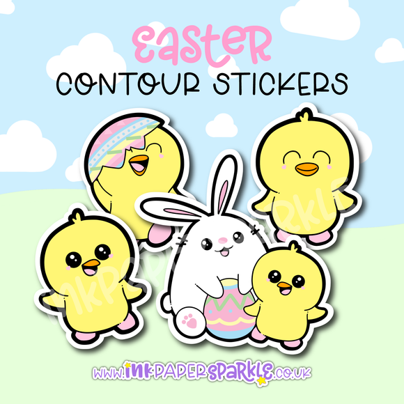 Easter Contour Cut Stickers ChubbiChick