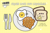 The Cutest English Breakfast Illustration Bundle - Kawaii