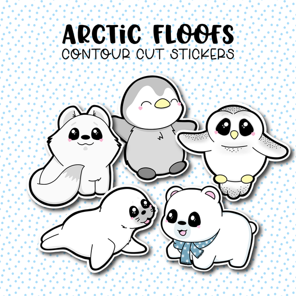 Contour Cut Arctic Floof Stickers