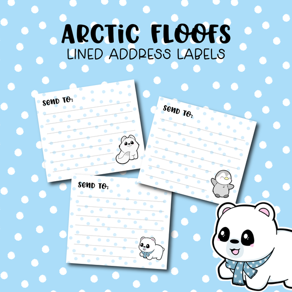 Arctic Floof Lined Address Labels