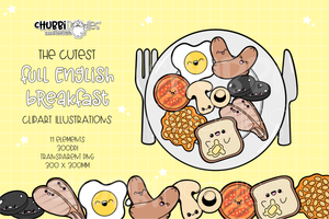 The Cutest English Breakfast Illustration Bundle - Kawaii