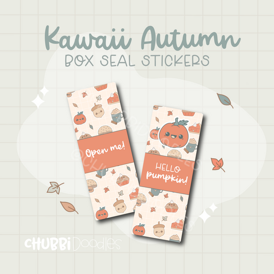 Kawaii Autumn Box Seal Stickers