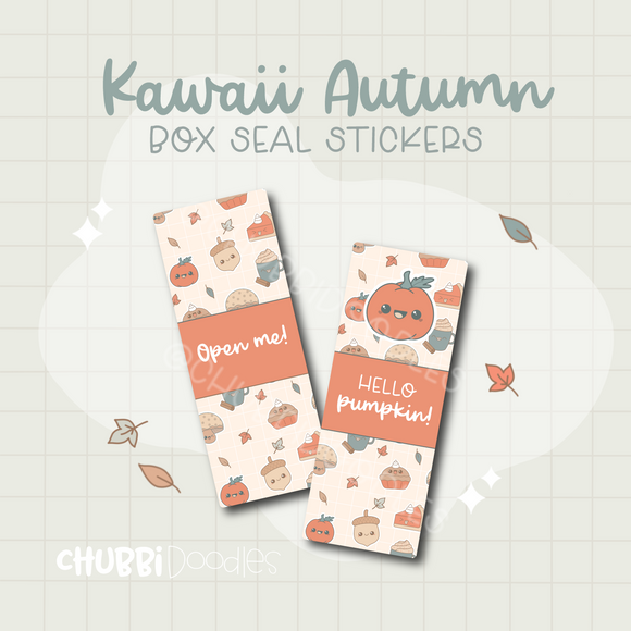 Kawaii Autumn Box Seal Stickers