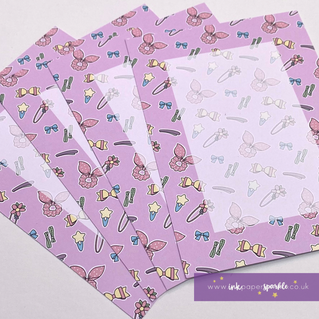 Hair Accessory Doodle Display Cards