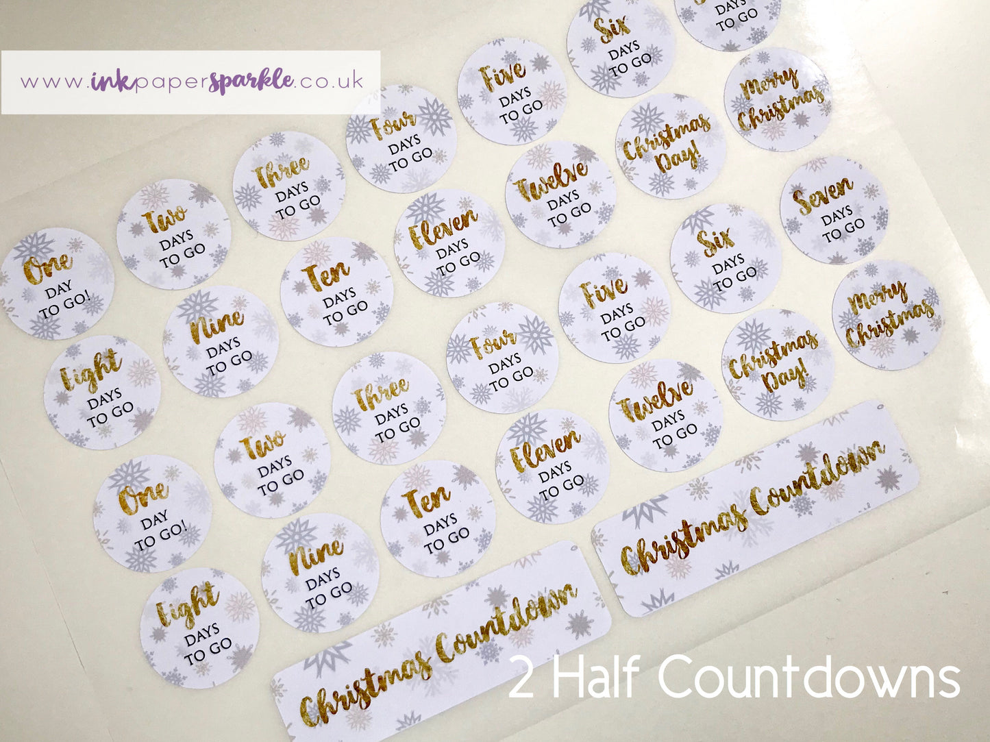 Christmas Countdown Stickers