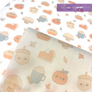 Kawaii Autumn Packaging Paper - Translucent