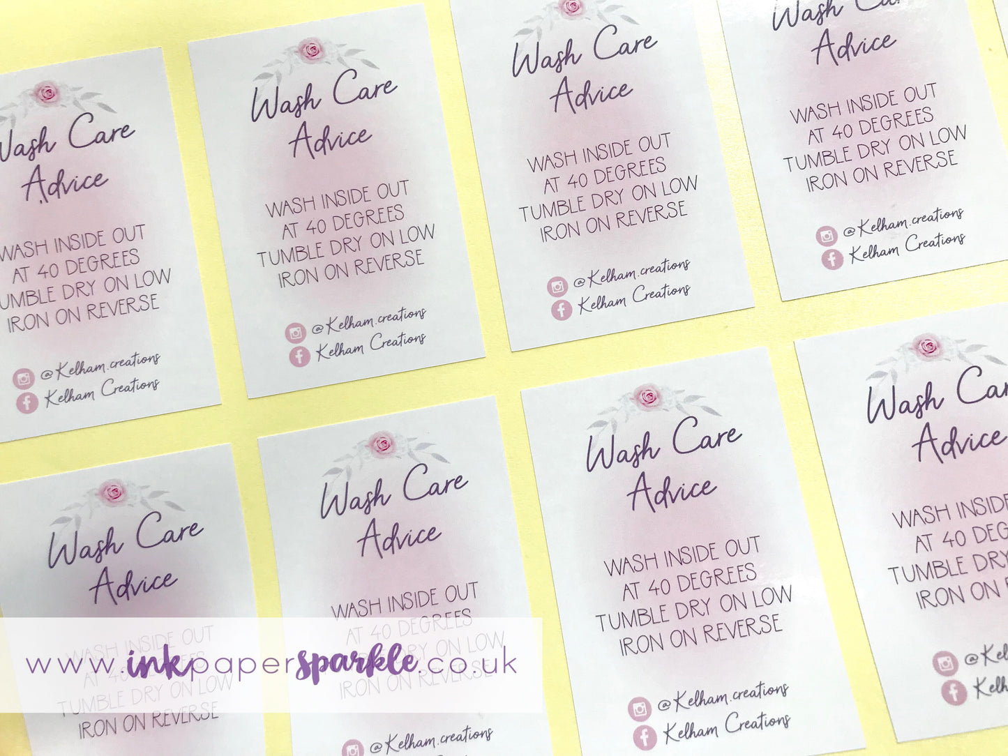 Wash Care Stickers