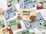Kawaii Christmas Thank You Cards