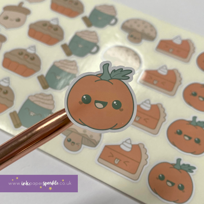 Kawaii Autumn Contour Cut Stickers