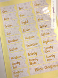 Christmas Number Flag Stickers