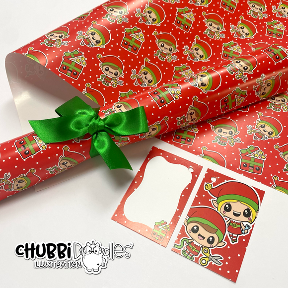 Cheeky Elf Gift Wrapping Set
