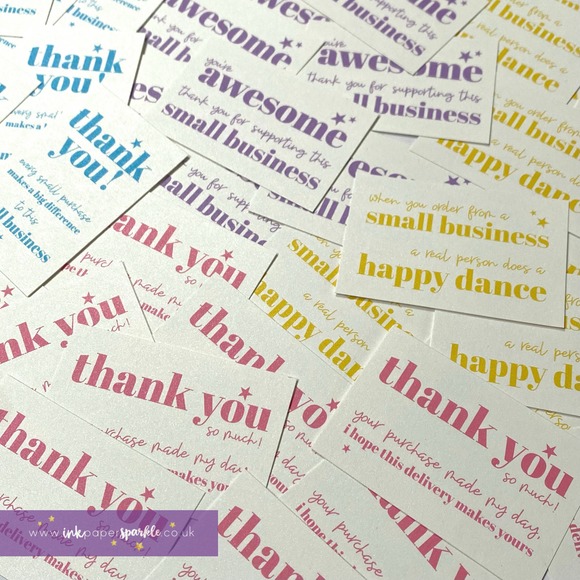 NEW DESIGN Pearlised Thank You Cards