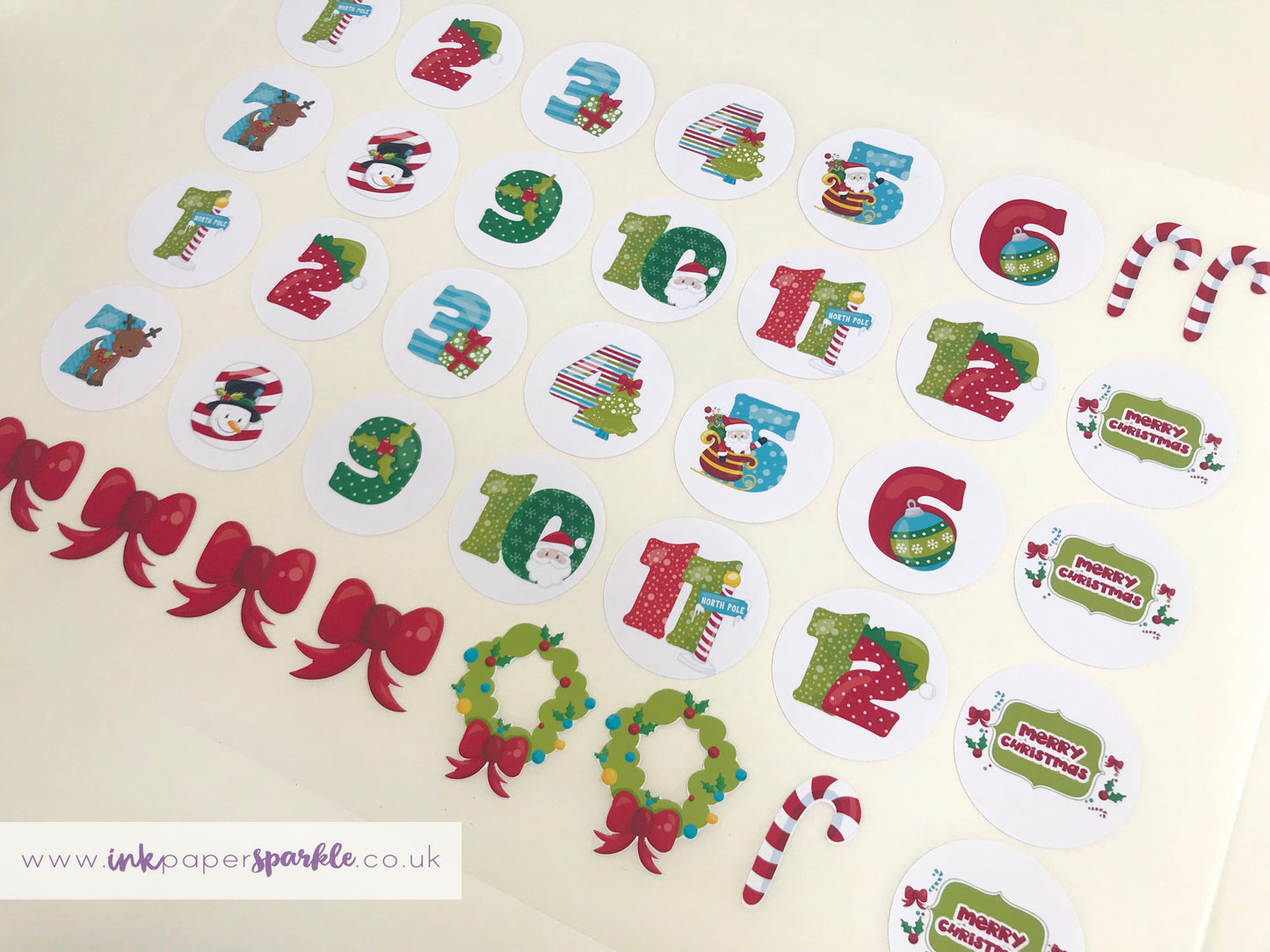 Christmas Advent Stickers