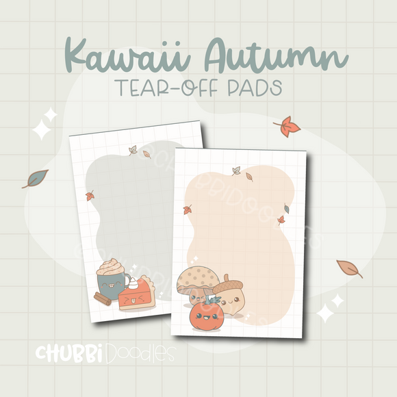Kawaii Autumn Tear-off Note Pad